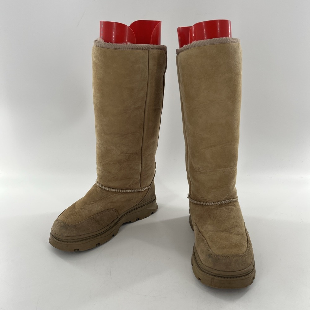 Shearling Suede Tall Womens Boots Cabelas Warm Tan Genuine Sheepskin sherpa 6 M